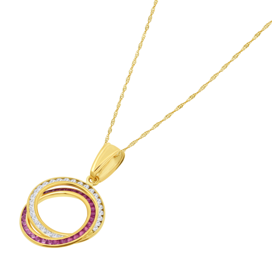 AP00083/43 COLLAR.DOS-AROS.CIRC-BL/RU 1.8gr