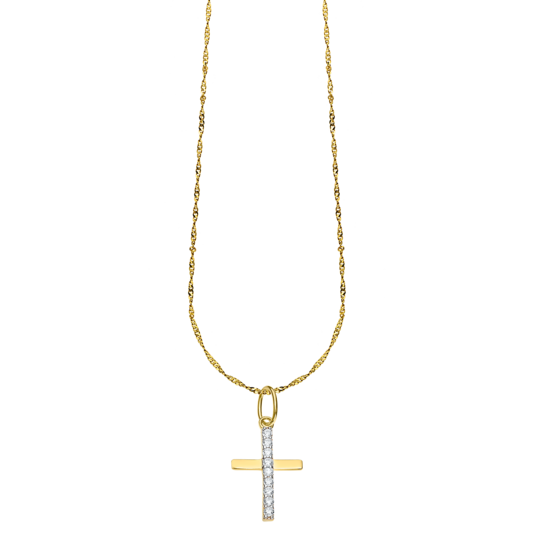 AR00095/43 COLLAR.BICOLOR.CRUZ-17X10MM.CIRC 1.22gr