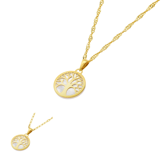 HIN00017/43 1.48gr COLLAR.9K.AMARI.NACAR-ARBOL-VIDA-12