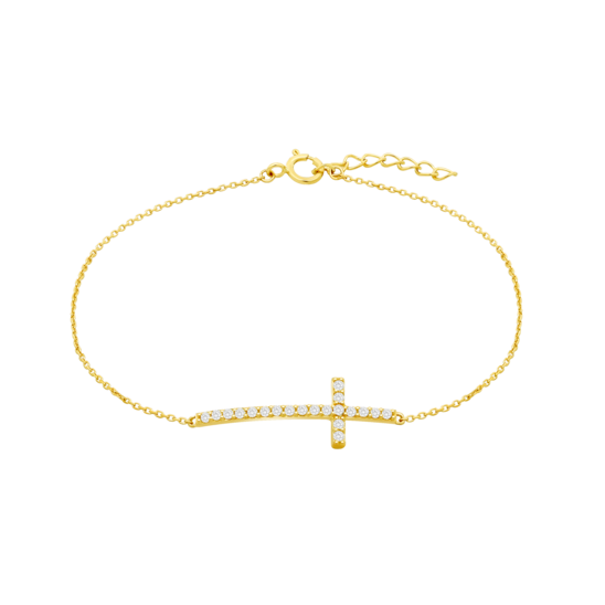 HIN00063/18 PULSERA.9K.AMARI.CRUZ.CIRC.16+3CM