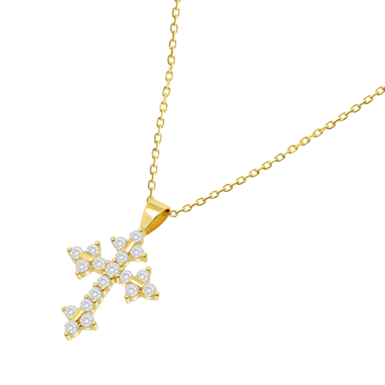 HIN00120/43 COLLAR.COLGANTE.CRUZ.CIRC. 1.23gr