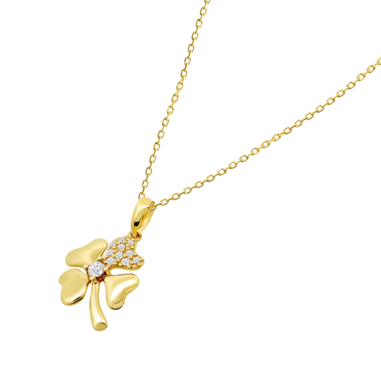 HIN00121/43 COLLAR.COLGANTE.TREBOL.CIR 1.46gr