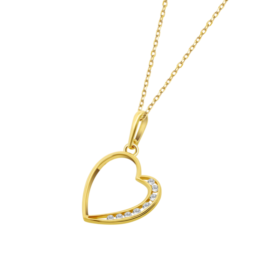 HIN00211/45 COLLAR.CORAZON-13MM.CIRC 1.11gr