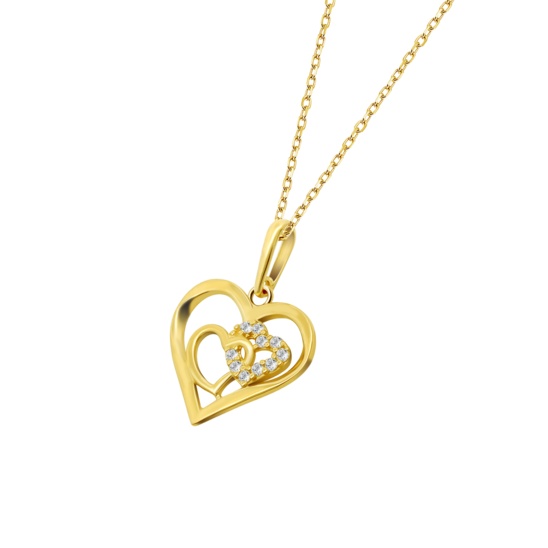 HIN00215/45 COLLAR.CORAZON-12MM.CIRC 1.18gr