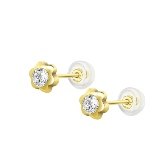 HIN00267/6 PND.SILI-ORO.FLOR-6MM.CIRC 0.34gr