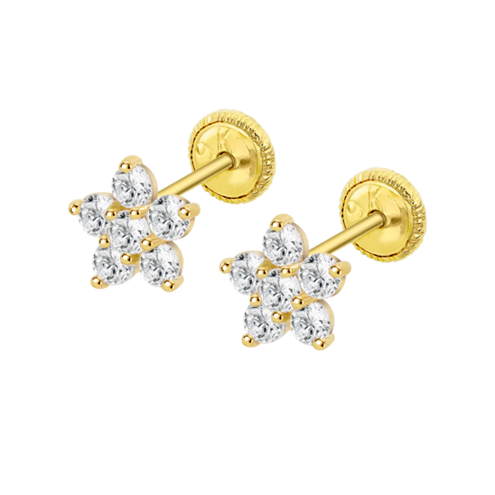 HIN00343/8 PNDT-BB.9K.AMARI.ROSCA.FLOR-6MM.CIR 0.83gr