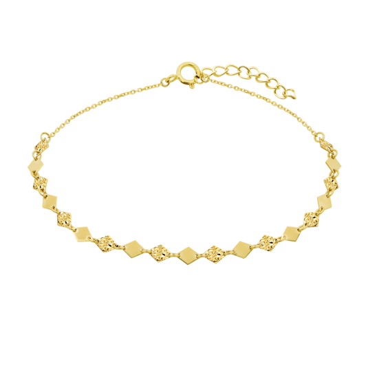 HIN00367/19 PULSERA.9K.AMARI.CHAPAS.LISAS.16+3C 1.15 gr