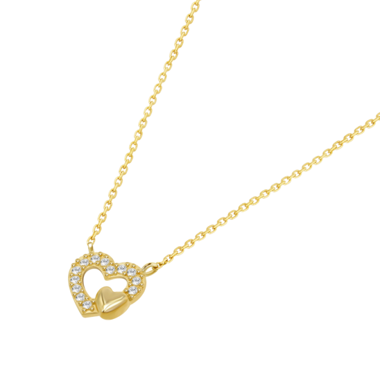 HIN00404/43 COLLAR.9K.AMARI.CORAZON-9MM.CIRC.40