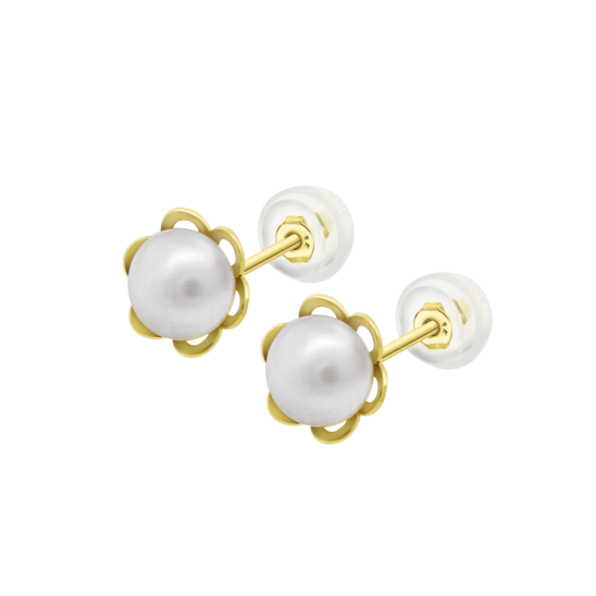 HIN00432/5 PEND.9K.FLOR.PERLA 0.37gr