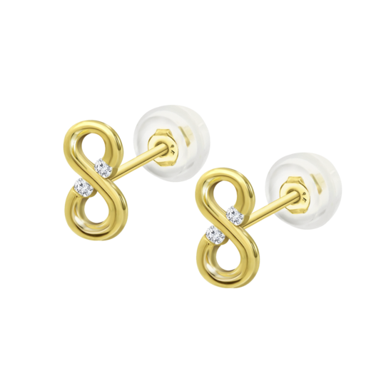 IC00220/8 CHATON.9K.SILI-ORO.AMARI.8MM.INFINI 0.34 gr
