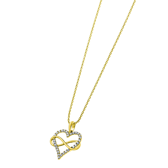 IC00302/43 COLLAR.BICO.CORAZON+INFINITO.17M 1.64gr