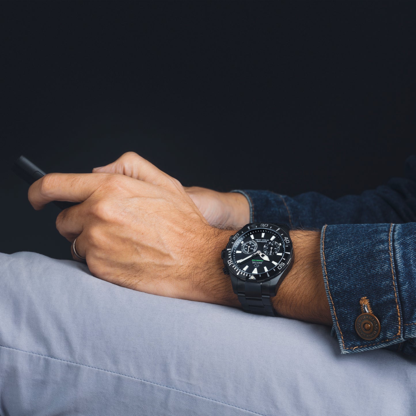 Relógio-Masculino-Jaguar-Connected-De-Cor-Preta.-J929/1