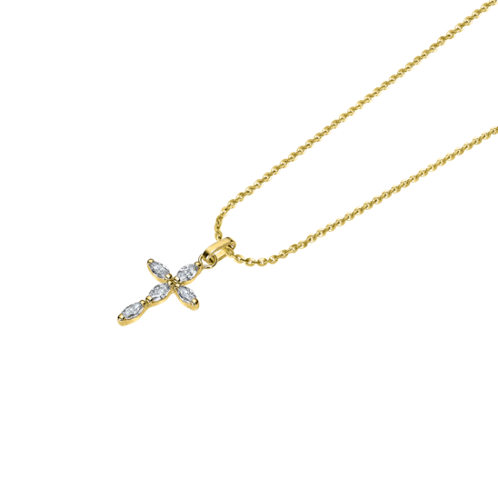 LG00307/43 COLLAR.9K.CRUZCIRCONITA.40+3CM gr