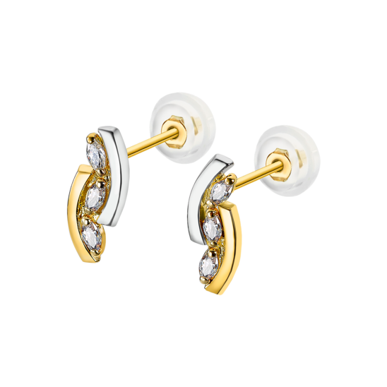 LG00318 0.38gr PEND.SRA.CIRCONITA.ORO BICOLOR