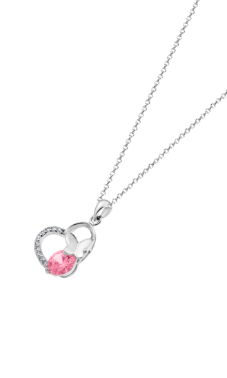 WS01460/45 COLLAR.COLGA.COR-MARIPOS.CIRC.ROSA.