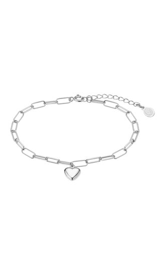WS02595/19 PULSERA.ESLABONES.CHARM.CORAZON.LIS