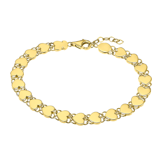 AF00068/18 PULSERA.CORAZONES.LISO.16+  3gr