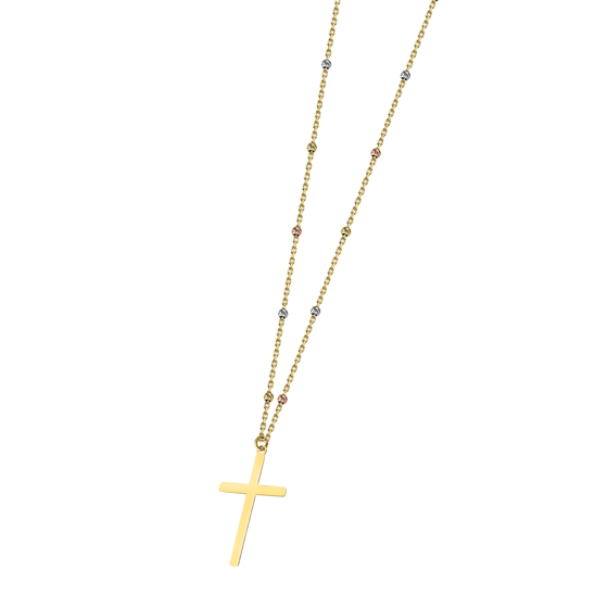 AP00098/45 COLLAR.AM.CRUZ-17MM.LISA.BOLAS-1  1.12gr