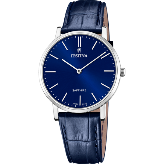 Relógio-Festina-Swiss-Made-F20012/3-Azul-Com-Correia-De-Couro