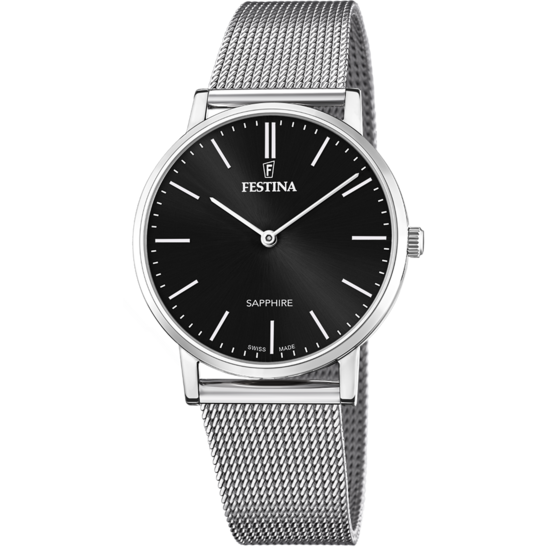 Relógio-Festina-Swiss-Made-F20014/3-Preto-Com-Correia-De-Aço