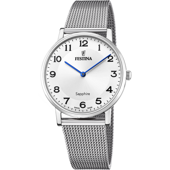 Relógio-Festina-F20014/5-Branco-Pulsera-De-316l-De-Aço-Inoxidável