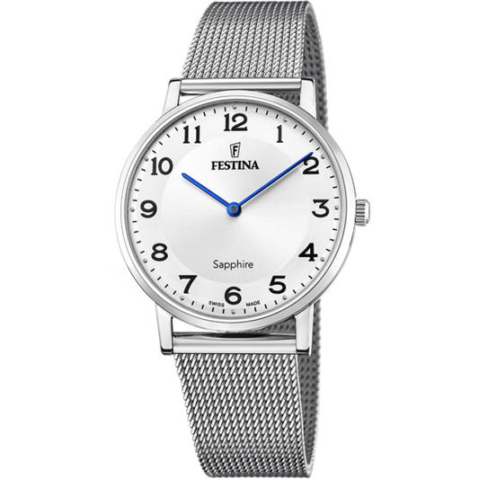 Relógio-Festina-F20014/5-Branco-Pulsera-De-316l-De-Aço-Inoxidável