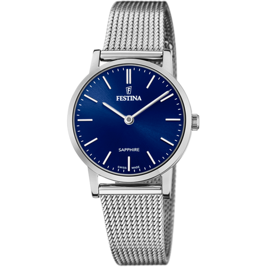 Relógio-Festina-Swiss-Made-F20015/2-Azul-Com-Correia-De-Aço