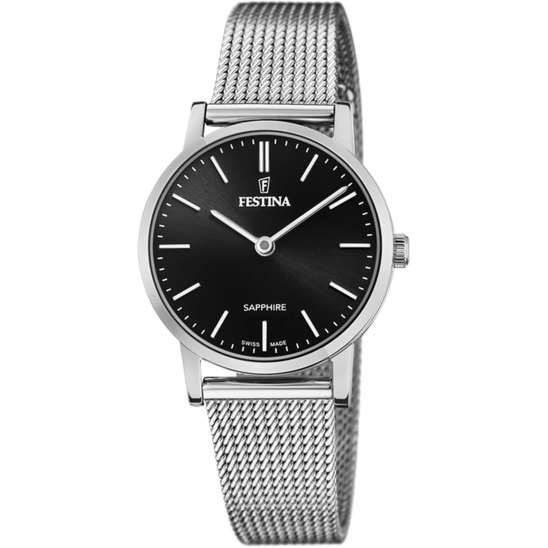 Relógio-Festina-Swiss-Made-F20015/3-Preto-Com-Correia-De-Aço