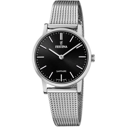 Relógio-Festina-Swiss-Made-F20015/3-Preto-Com-Correia-De-Aço