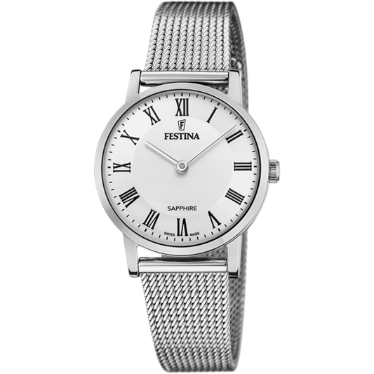 Relógio-Festina-F20015/4-Branco-Com-Correia-De-Aço