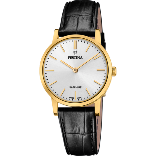 Relógio-Festina-Swiss-Made-F20017/1-Branco-Com-Correia-De-Couro