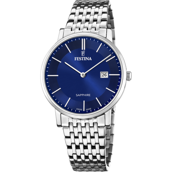 Relógio-Festina-Swiss-Made-F20018/2-Azul-Com-Correia-De-Aço