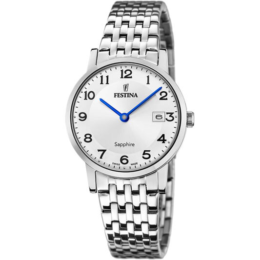 Relógio-Festina-F20019/4-Prata-Cinza-Pulsera-De-316l-De-Aço-Inoxidável