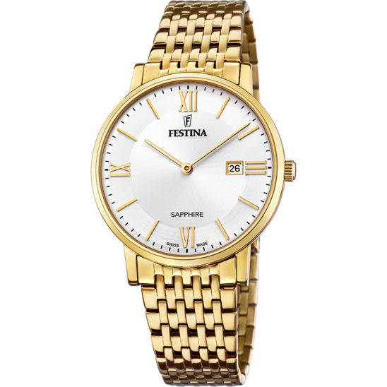 Relógio-Festina-Swiss-Made-F20020/1-Prateado-Com-Correia-De-Aço