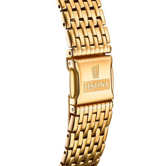 Relógio-Festina-Swiss-Made-F20020/2-Dourado-Com-Correia-De-Aço