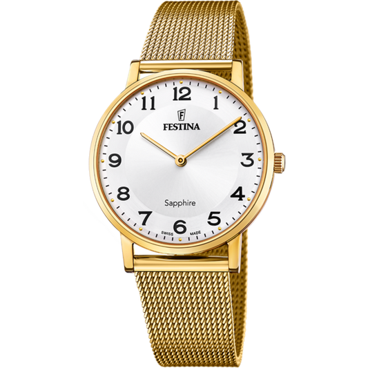 Relógio-Festina-F20022/5-Branco-Pulsera-De-316l-De-Aço-Inoxidável