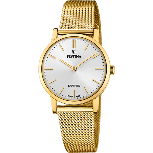 Relógio-Festina-F20023/1-Branco-Com-Correia-De-Aço