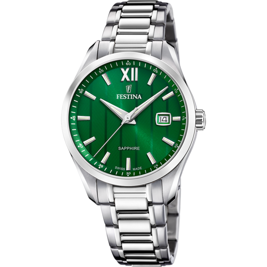 Relógio-Festina-Swiss-Swiss-Made-F20026/3-Verde-Pulsera-De-316l-De-Aço-Inoxidável