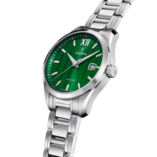 Relógio-Festina-Swiss-Swiss-Made-F20026/3-Verde-Pulsera-De-316l-De-Aço-Inoxidável