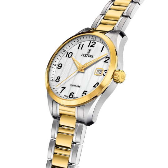 Relógio-Festina-Swiss-Swiss-Made-F20027/1-Branco-Pulsera-De-316l-De-Aço-Inoxidável