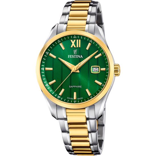 Relógio-Festina-Swiss-Swiss-Made-F20027/3-Verde-Pulsera-De-316l-De-Aço-Inoxidável