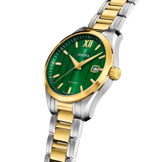 Relógio-Festina-Swiss-Swiss-Made-F20027/3-Verde-Pulsera-De-316l-De-Aço-Inoxidável