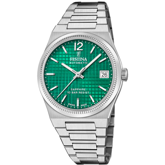 Relógio Festina Swiss F20029/5 Verde Pulsera De 316l De Aço Inoxidável Senhora