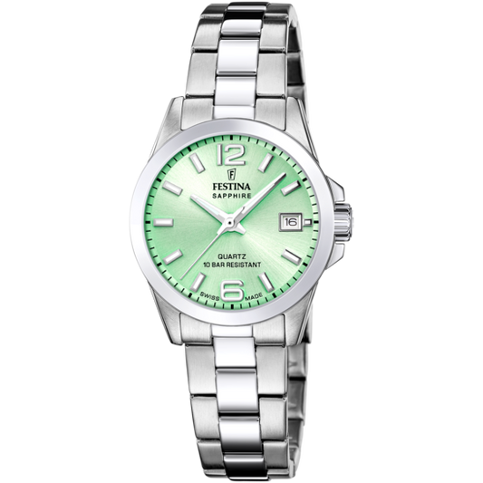 Relógio festina swiss made f20049/2 verde mulher