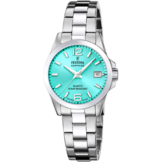 Relógio festina swiss made f20049/4 azul mulher