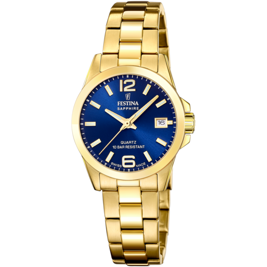 Relógio festina swiss made f20050/3 azul mulher