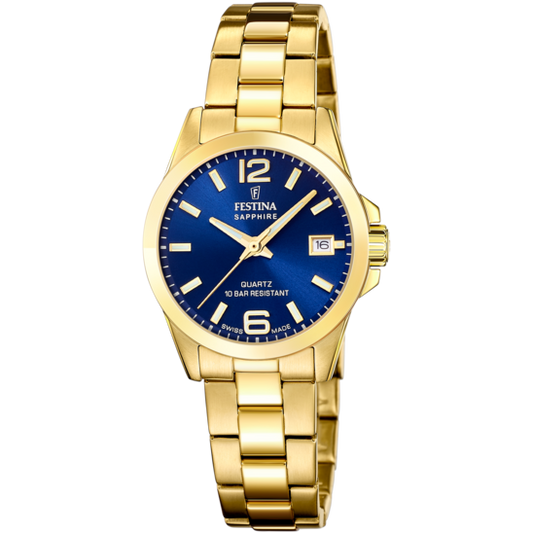 Relógio festina swiss made f20050/3 azul mulher