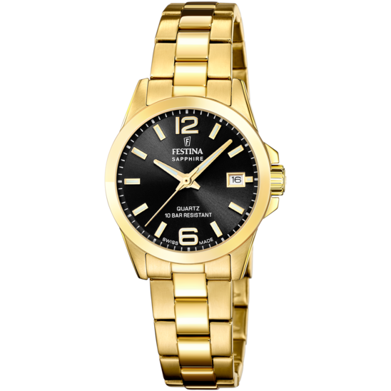 Relógio festina swiss made f20050/4 preto mulher