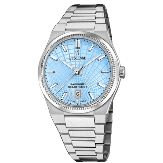 Relógio festina swiss made f20051/3 azul homem