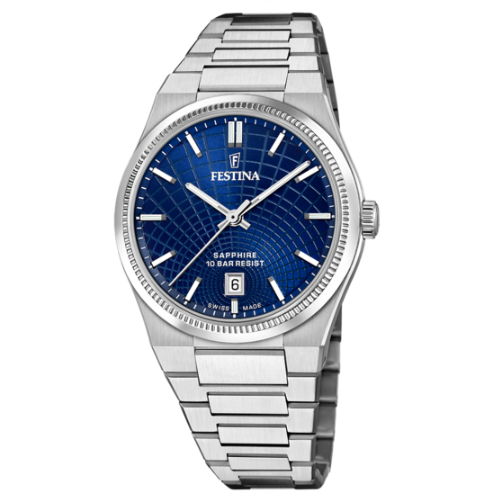 Relógio festina swiss made f20051/4 azul homem